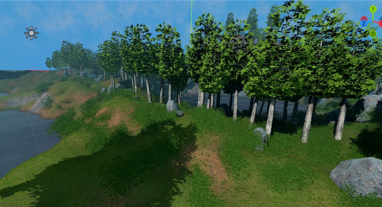 Forest terrain with improved slope transitions