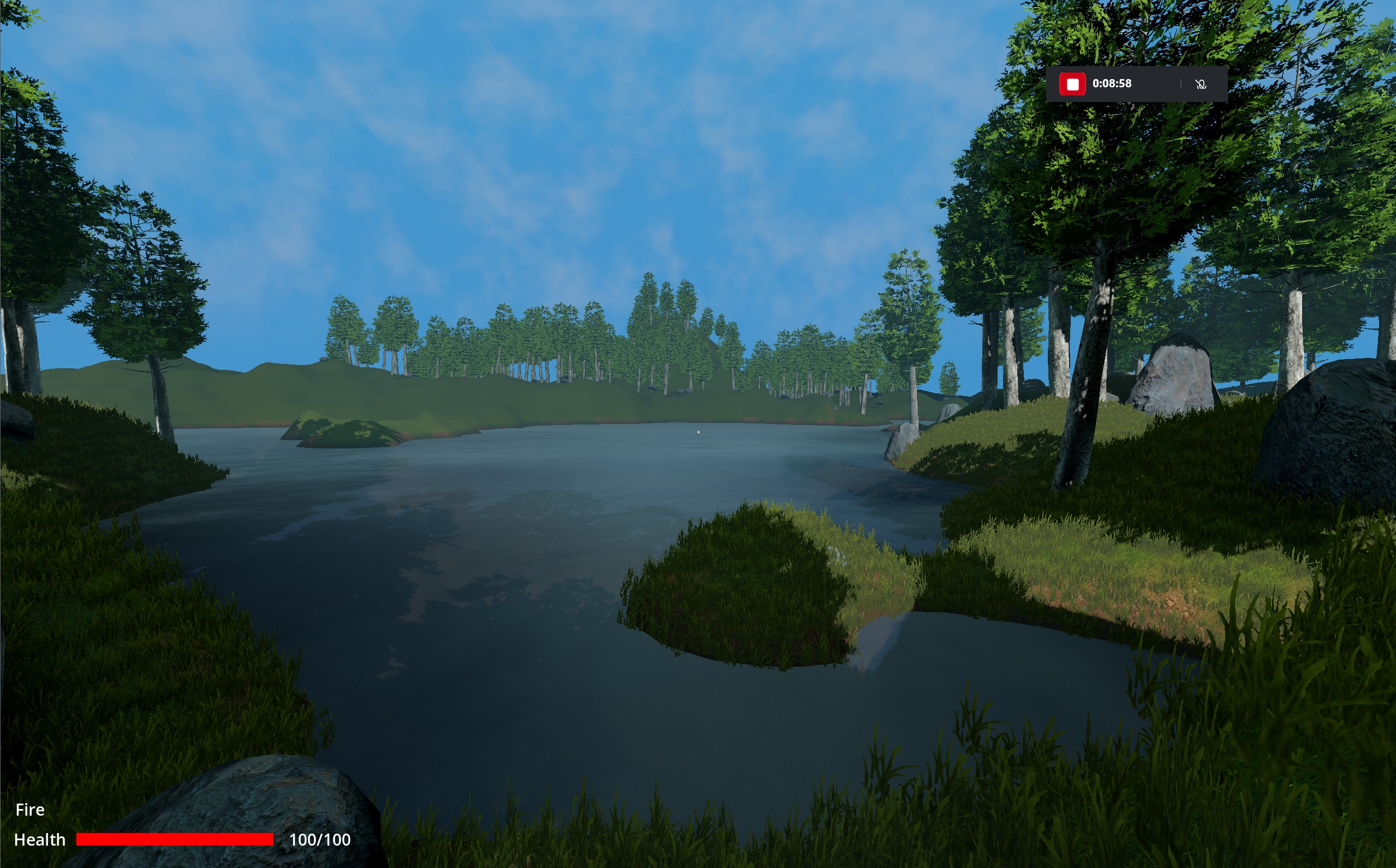 Lake with improved water shading and shoreline blending